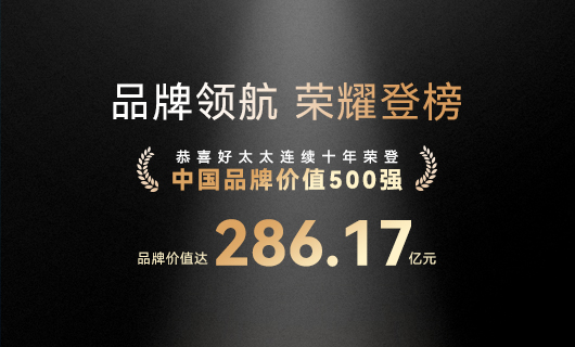 连续10年！B体育官方网站/app/ios/安卓/在线/注册,蝉联“中国品牌价值500强”，品牌价值286.17亿元